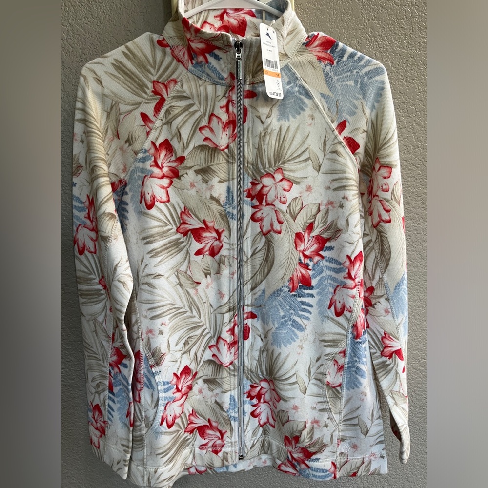 Tommy Bahama Aruba Flora Zip up Jacket NEW NWT SZ: S